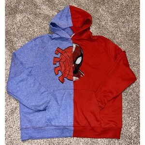 Marvel‎ Amazing Spider-Man Split Logo Hoodie Pullover Sweat Jacket Youth XL